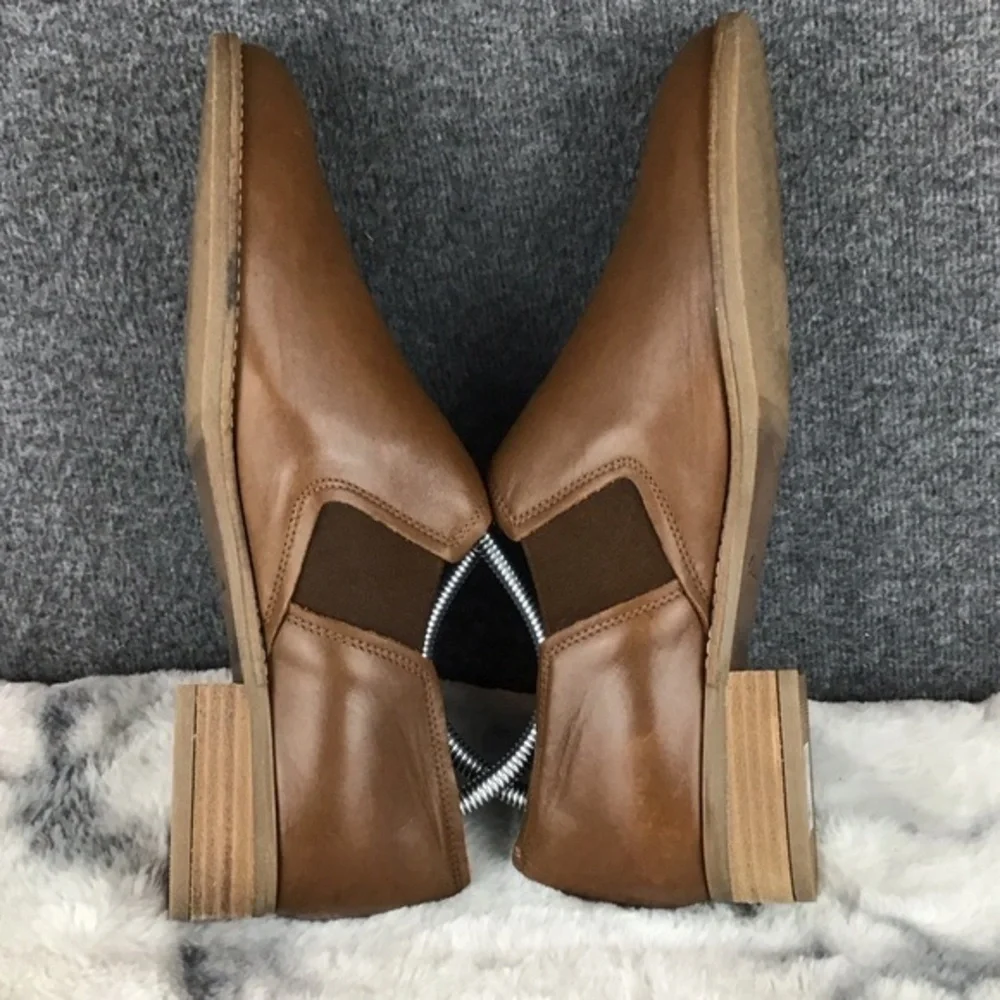 Clarks Comfort Brown Leather Slip-On Shoes Size‎ 9.5 M